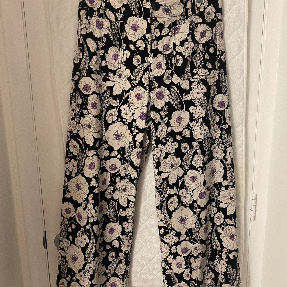 Black & White Colette Maeve Cropped Pants by Anthropology size 31